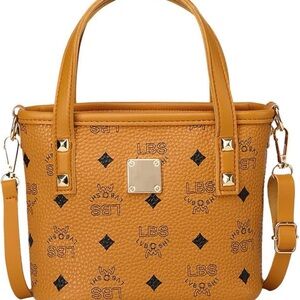 MINI Signature Monogram Tote Bag in Mustard